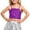 Purple, variant on MuXiKeJi Clothes Girls Sparkling Adjustable Elastic Carnival Top with Sequin Design for Belly Button Show Off