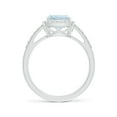 thumbnail image 2 of ANGARA Natural Rectangular Cushion 1.85 ct Aquamarine Halo Engagement Ring in 14K White Gold for Women (Size-9x7mm) | March Birthstone, Anniversary, Jewelry Gift for Women | Natural Aquamarine Ring, 2 of 8