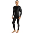 thumbnail image 3 of TSSOE Men's One-piece Long Sleeve Spandex Unitard Catsuit Full Bodysuit Jumpsuit Cosplay Zentai Black M, 3 of 7