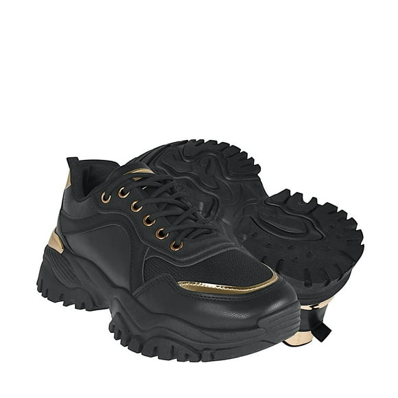TENIS CASUALES DAMA TORRENTE TURCO61 SIMIPIEL NEGRO