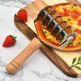 thumbnail image 4 of LHWEN Lace Cutter Dough Roller Manual Cutting Tool Medium Cake Cutter Stainless Steel Wooden Handle Six Wheeled Pizza Multifunctional Kitchen Cutter Pasta Dough Sticks Adjustable Thickness Controller, 4 of 5