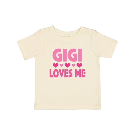 

Inktastic Gigi Loves Me Granddaughter Valentine Gift Baby Girl T-Shirt