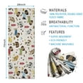 thumbnail image 2 of Rover Cream Dogs Bone Hot Yoga Mat Towel Non Slip for Hot Yoga - Quick-Drying Yoga Mat Cover with 4 Corner Pockets with Travel Bag - Hot Yoga Towel Non Slip 74"x26", 2 of 6