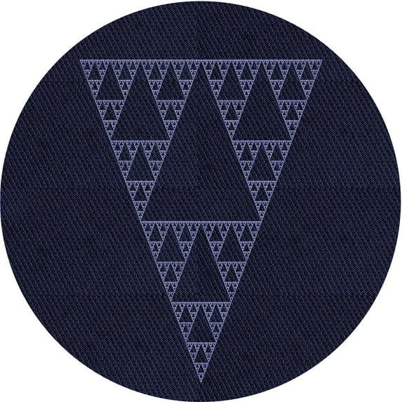 Ahgly Company Indoor Round Patterned Night Black Area Rugs, 5' Round