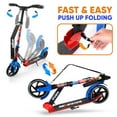 thumbnail image 2 of Hurtle Renegade Lightweight Foldable Teens and Adult Kick Scooter, Graffiti, 2 of 8