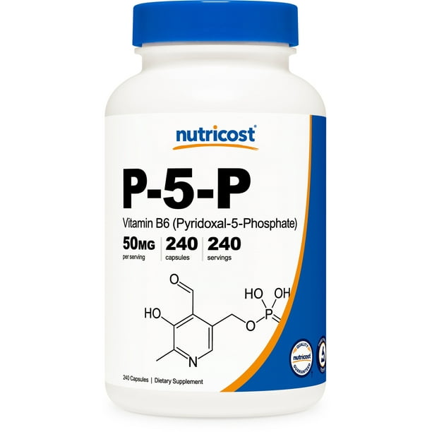 Nutricost P5P Vitamin B6 Supplement 50mg, 240 Capsules (Pyridoxal5Phosphate)