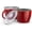 Cherry/Grey, variant on Kook 25-Oz Soup Cup Travel Mug with Handle & Microwave Lid, Set of 2 Blueberry & Orange
