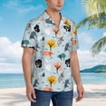thumbnail image 2 of Lsque Elephant Tree pattern Hawaiian Shirt for Men, Unisex Summer Beach Casual Short Sleeve Button Down Shirts-Large, 2 of 9