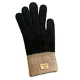 thumbnail image 2 of YABCSAZ Winter Thermal Gloves for Men Women, Coldproof Fleece-Lined Velvet Touch Screen Gloves, Stretchy Thick Warm Gloves for Outdoor Driving, Stretchy Thick Warm Gloves for Outdoor Driving, Black, 2 of 3