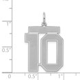 thumbnail image 2 of 925 Sterling Silver Number 10 Pendentif Pendentif Charmes, 2 of 6