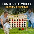 thumbnail image 6 of Hathaway Quattro 4 in a Row Board Game with Solid Pinewood Frame, 6 of 10