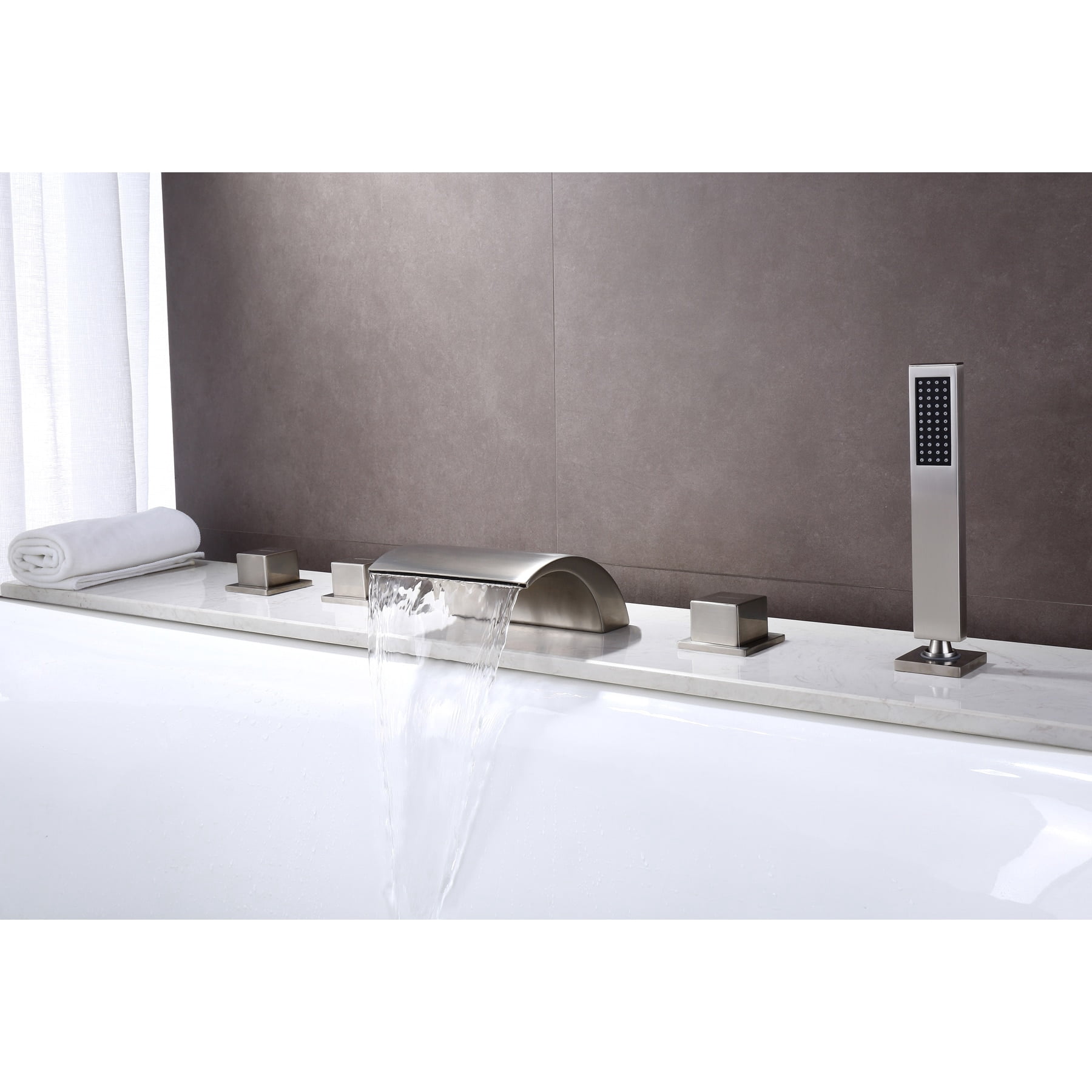 Sumerain International Group Deck Mount Waterfall Faucet With Hand