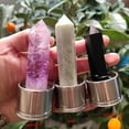 thumbnail image 6 of Natural Reiki Quartz Crystal Glass Water Bottle Tower Wand Point Obelisk Healing, 6 of 18