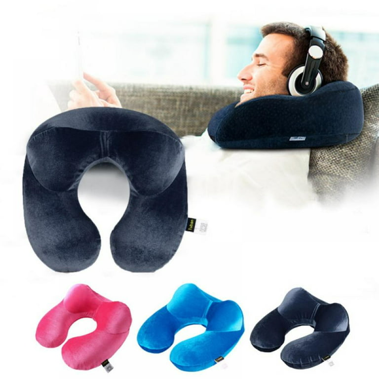 Neck Pillows for Travel, Inflatable Neck Pillow for Airplane, Adjustable  Neck/Chin Support Pillow for Trains, Cars, Travel Accessories for Airplane  