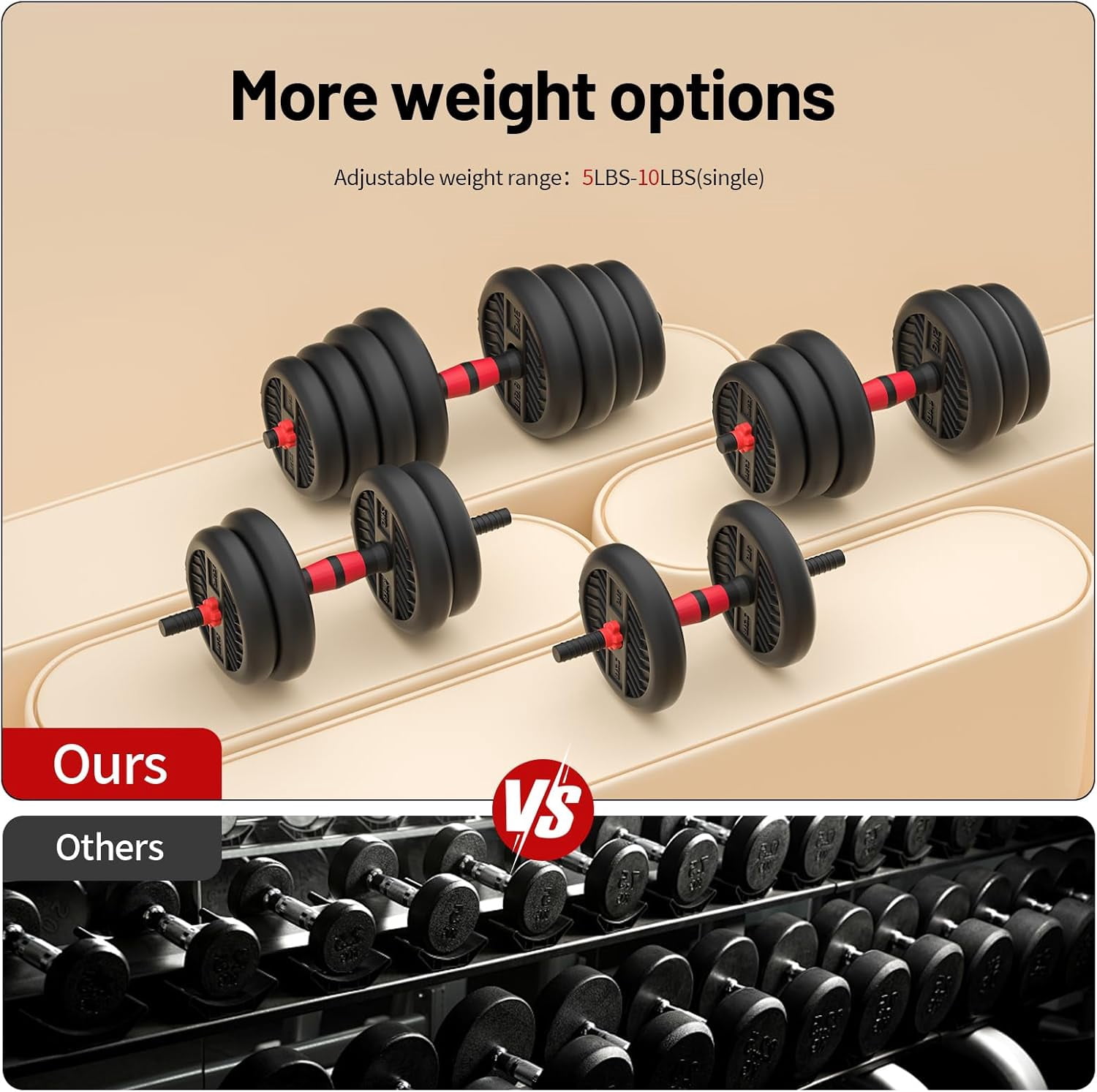 Adjustable Dumbbell Set 20-80lbs, 4-in-1 Home Gym Equipment with Barbell Kettlebell Stand for Strength Training