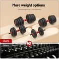 thumbnail image 2 of Adjustable Dumbbell Set 20-80lbs, 4-in-1 Home Gym Equipment with Barbell Kettlebell Stand for Strength Training, 2 of 7