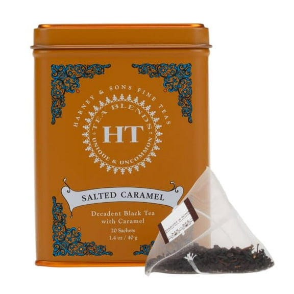 Harney & Sons Salted Caramel Tea, 20 count sachet tin