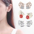 thumbnail image 4 of Guardurnaity Look de 2 piezas con estos bonitos y minimalistas pendientes de tuerca para mujer Pendientes de plata para mujer Declaración única Ropa, zapatos y accesorios Miscelánea oro rosa 1, 4 of 6
