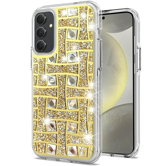For Samsung s25 Plus/s24 Plus Bling Hybrid Case Cover - I
