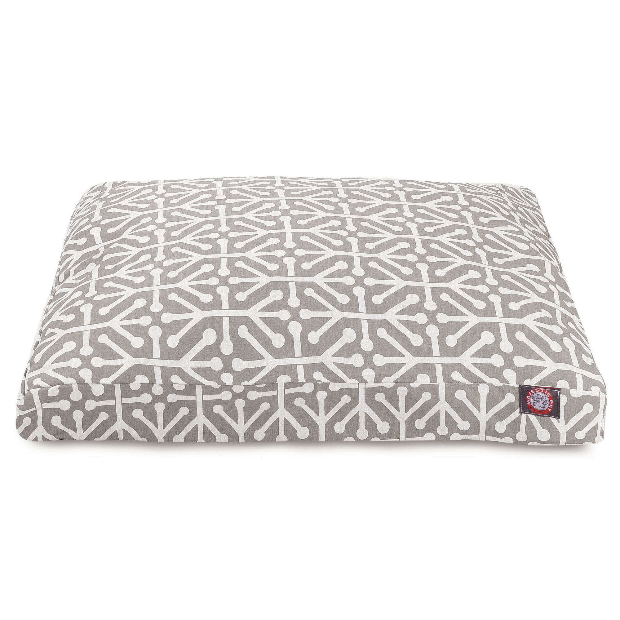 Majestic Pet | Aruba Shredded Memory Foam Rectangle Pet Bed For Dogs, Removable Cover, Gray, Small
