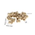 thumbnail image 2 of HUGFEGWE M3x4mm Female Thread Knurled Nuts Hx6mm OD Brass Threaded Insert Embedment Nuts Hydraulic Welded Joint Injection Molding Assortment Kit for 3D Printing Injection Molding 50PCS CJB91-25027, 2 of 7