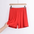 thumbnail image 2 of KALE Plus Size Shorts Bit Cotton Loose Oversized Summer Fashionable Casual Pants Breathable Womens Short Hot Pink, 2 of 4