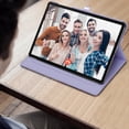 thumbnail image 6 of Fintie Case for Samsung Galaxy Tab S8+/S8 Plus 2022/S7 FE 2021/S7 Plus 2020 12.4 inch Tablet, Multi-Angle Stand Cover with Pocket Auto Wake/ Sleep , Built-in S Pen Holder, Lilac Marble, 6 of 8
