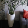thumbnail image 5 of Pemberly Row Polyethylene Resin 32" Tall Modern Planter in White, 5 of 8