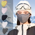 thumbnail image 1 of Mascarilla de invierno para hombres y mujeres - Mascarilla antiviento forrada de forro polar para esquí, snowboard y ciclismo - Negra, verde, blanca, gris, rosa, 1 of 6