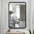 thumbnail image 3 of HBCY Creations 20" x 30" Black Mirror for Wall - Sturdy Metal Framed Mirror - Rectangle Mirror with Metal Frame for Bathroom, Entryway, Living Room & More!, 3 of 10