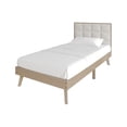 thumbnail image 5 of Castle Place Modern Wooden Twin Platform Bed, Antique Grey, 5 of 8