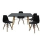 thumbnail image 1 of Set Comedor Mundo In Oslo Melamina 120cm Negro 4 Sillas Nogal Minimalista, 1 of 5