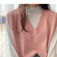 thumbnail image 4 of Chaleco de punto para mujer,Chaleco de punto con cuello en V, suéter informal, camiseta sin mangas, chaleco, características líderes en la clase, 4 of 5