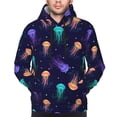 thumbnail image 4 of Bingfone Sea Jellyfish Men'S Drawstring Hoodie Long Sleeve Pocket Sweatshirts-X-Large, 4 of 9