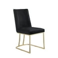 thumbnail image 3 of Newboti Furniture Dining Chairs, Velvet Upolstered Side Chair, Gold Metal Legs (Set of 2) - Black 94061, 3 of 11