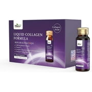 Heivy Liquid Collagen Supplement, Collagen Drink, Collagen Peptides, Skin & Health Collagen, Hydrolyzed Collagen, with CoQ10, 1.69 fl.oz./Bottle. (1 Box,10 Bottlels)