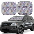 thumbnail image 2 of Picia Lavender Flowers 2 Piece Car Windshield Sun Shade Foldable | Foldable Sun Shield for Front Window Blocks UV Rays and Keeps Your Vehicle Cool-Medium, 2 of 7