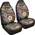 thumbnail image 3 of XYZCANDO Car Seat Covers Dragonfly Bloom 2 Pack Front Seat Cover Comfortable Truck Van SUV Elastic Non-Slip Car Front Seat Covers, 3 of 10