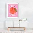 thumbnail image 2 of Just Peachy - Digital Art Fruit Quote Kitchen Decor Humor Typography Illustration Modern Art White Framed Wall Art Print 8 x 10 inches, 2 of 3