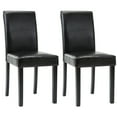 thumbnail image 2 of Urban Style PU Leatherette Upholstered Wooden Parsons Dining Chairs, Black, Set of 2, 2 of 8