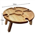 thumbnail image 3 of 4X Mesa de Picnic PortáTil Plegable, Mesa de Picnic Ligera Plegable para Exteriores PequeñA Mesa de Picnic de Vino de Madera, PequeñA, 3 of 5
