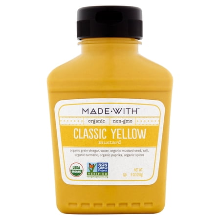 Made-With Organic Classic Yellow Mustard, 9 oz, 6 pack