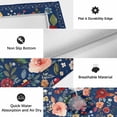 thumbnail image 5 of Navy Blue Flowers Outdoor Rug 4x6 Ft, Non Slip Washable Area Rug, Spring Vintage Floral Leaves Farmhouse Patio Rugs Carpet Runner, Large Floor Mat for Indoor/Outdoor Deck Porch Camping, 5 of 8