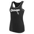 thumbnail image 2 of Women's Fanatics Black Chicago White Sox Wordmark Logo Racerback Tank Top, 2 of 3