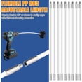 thumbnail image 4 of ASKITO 12FT Chimney Sweep Brush Kit, Dryer Vent Cleaner with 9 Flexible Rods & Wooden Handle, 4" Brush for Fireplace & Sewage Pipe Cleaning, 4 of 9