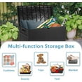 thumbnail image 5 of SUNCROWN 120 Gallon Outdoor Deck Box Patio Resin Wicker Storage Box, Black, 5 of 8