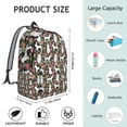thumbnail image 5 of White Poodle Dog Hawaiian Floral Backpack for School,Cute School Bag,Schoolbag with Adjustable Shoulder Straps & Padded Back,15.7"x11.8"x5.5", 5 of 5