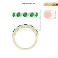 thumbnail image 6 of ANGARA Natural Five Stone Oval Emerald Swirl Ring with Diamonds in 14K Yellow Gold for Women (Size-4x3mm) | May Birthstone, Birthday, Anniversary, Jewelry Gift for Women | Natural Emerald Ring, 6 of 10