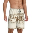 thumbnail image 2 of Bixox Men's Western Desert Cowboys1 printed lightweight casual shorts, soft sleep shorts with pockets., 2 of 7