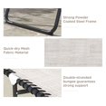 thumbnail image 4 of Set of 2 Folding Lounge Chairs, 4-Position Adjustable Reclining Chaise Lounges with Padded Headrest, Breathable Mesh & Steel Frame, Cream White, for Pool, Beach, Camping & Patio, 4 of 7